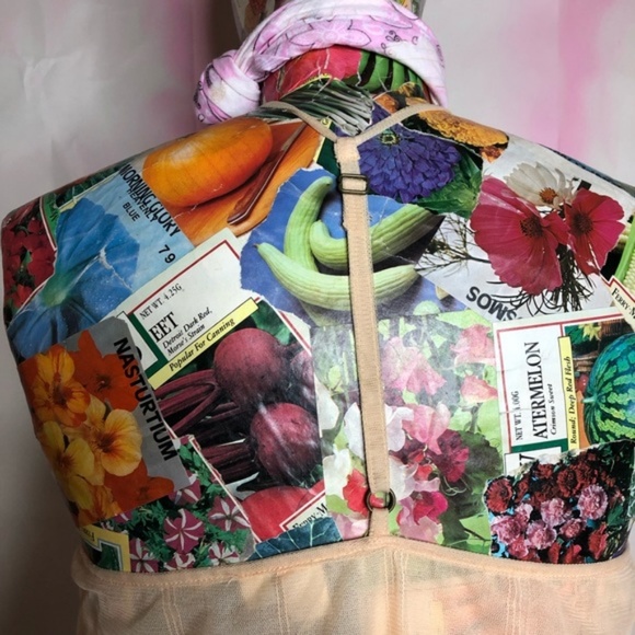 Anthro Eloise Apricot Mesh Lace Camisole T Back - Picture 8 of 9